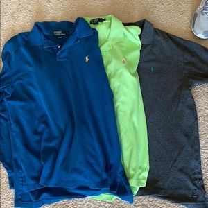 3 polo collared shirts